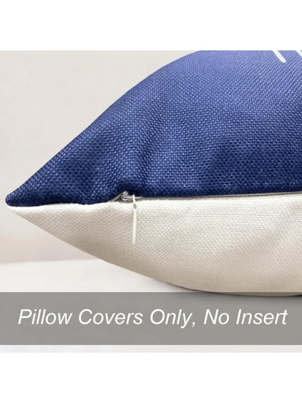 Set of 4 Blue Decorative Throw Pillow Covers 18x18